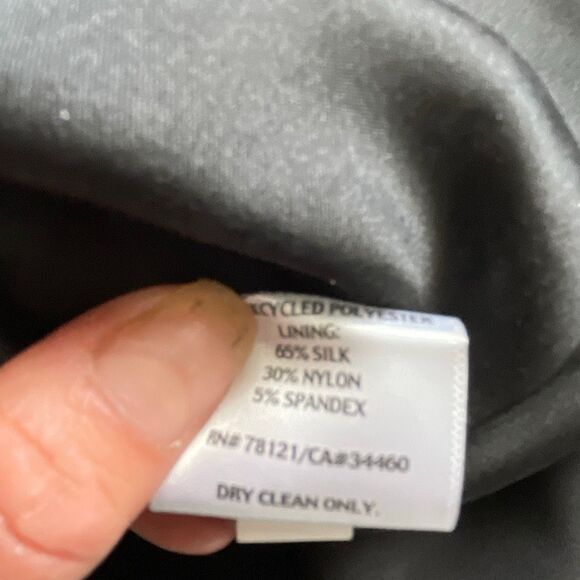 EUC Eileen Fisher Black Drape Open Front Cardigan-style Blazer - Size Large - Picture 10 of 10